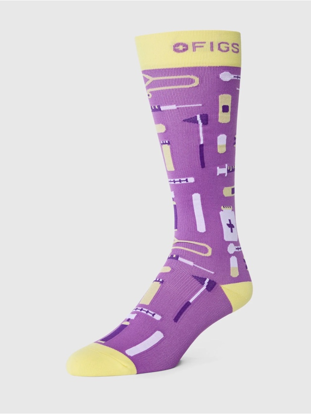 NEW - Figs M Compression Socks (Wild Iris)